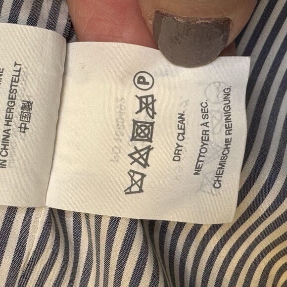 J Crew Womens Solid Navy Blue 100% Linen Regent Blazer Jacket Altered Size 12 - Picture 5 of 15